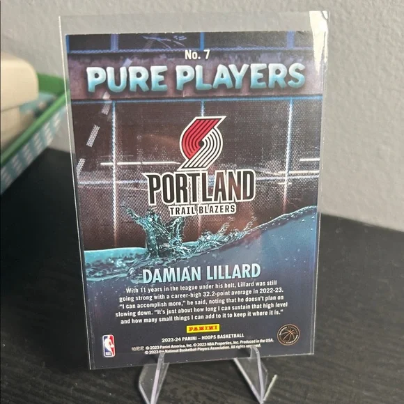 Damian Lillard Pure Players NBA Hoops Card Portland Trailblazers - Picture 2 of 2